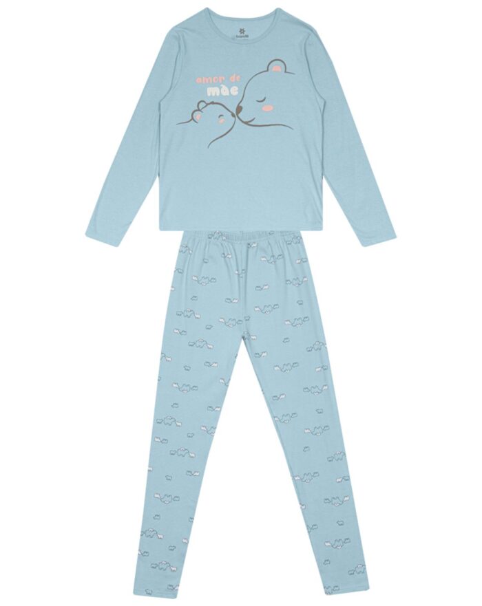 Pijama Adulto Feminino de Ursinhos