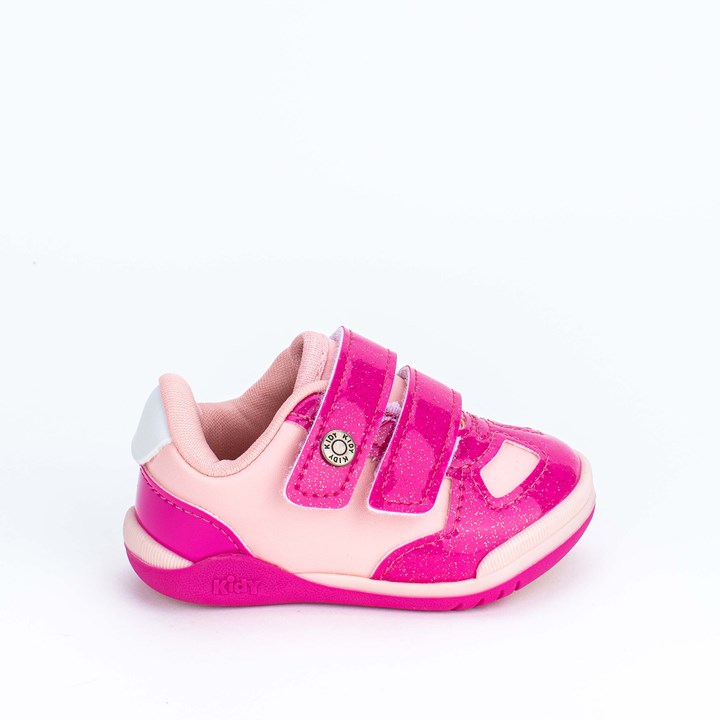 Tênis Bebê Feminino Casual  Colors Rosa e Pink Glitter