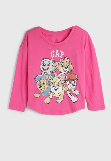 produtoBlusa Manga Longa GAP Patrulha Canina Rosa