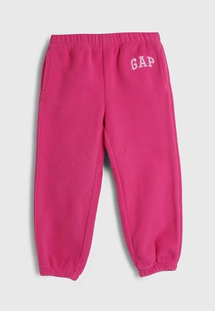 produtoCalça de Moletom GAP Logo Bordado Rosa