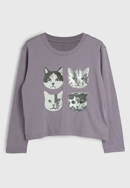 produtoCamiseta GAP Bichos Lilás