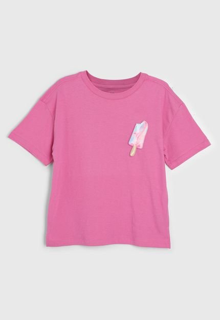 produtoCamiseta GAP Picolé Rosa