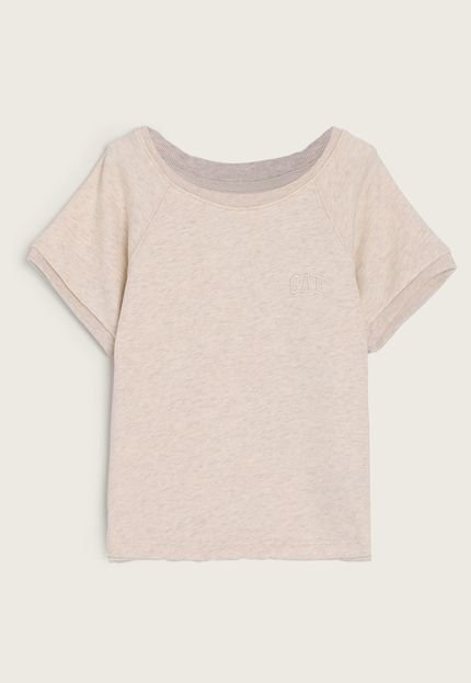 produtoCamiseta Infantil GAP Raglan Off-White