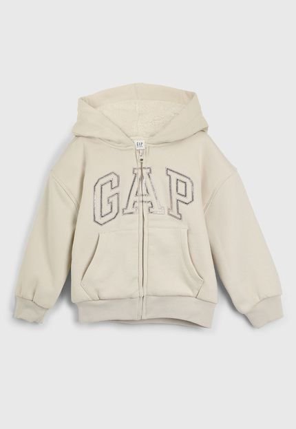 produtoCasaco Manga Longa GAP Logo Bordado Off-White