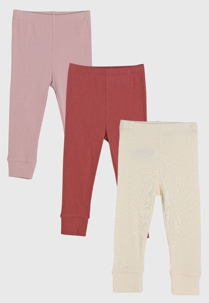 produtoKit Calça 3pçs GAP Lisa Rosa