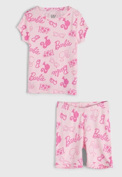 produtoKit Pijama 2pçs GAP Curto Barbie Rosa