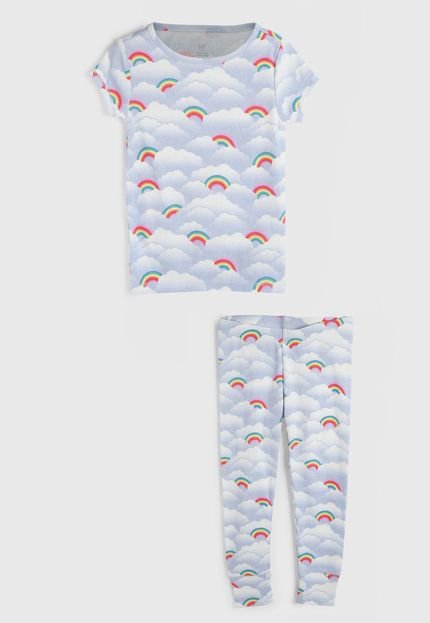 produtoKit Pijama 2pçs GAP Longo Camiseta E Calça Azul