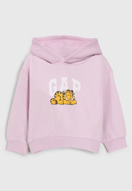 produtoMoletom Flanelado Fechado GAP Garfield Rosa