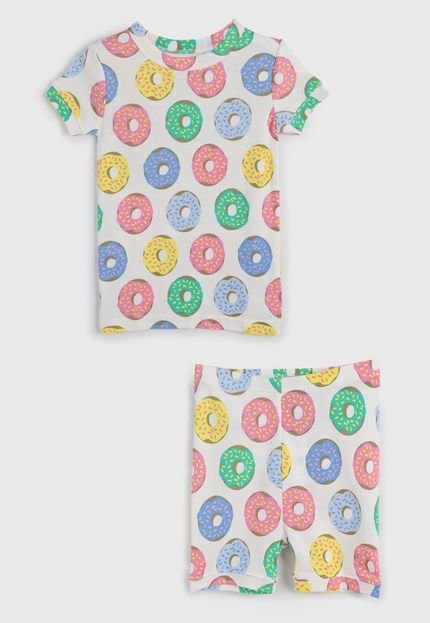 produtoPijama Infantil GAP Curto Full Print Branco