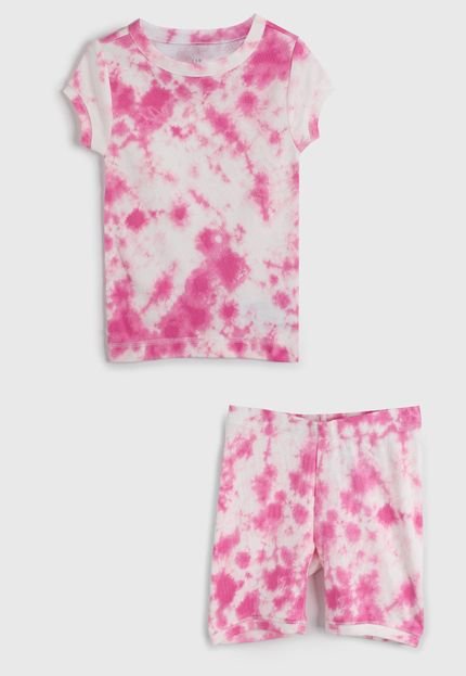 produtoPijama Infantil GAP Curto Full Print Rosa