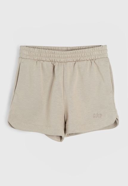 produtoShort de Moletom GAP Logo Bordado Bege