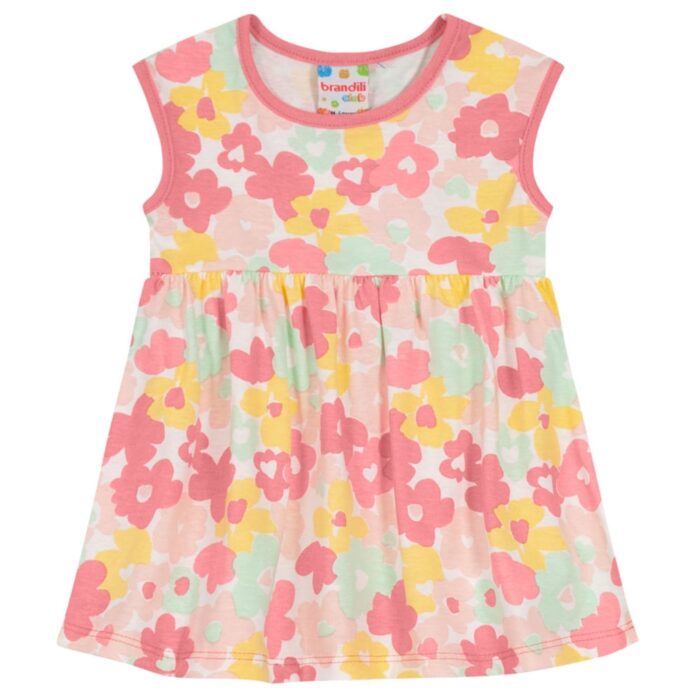 Vestido Em Malha Infantil Brandili Rosa