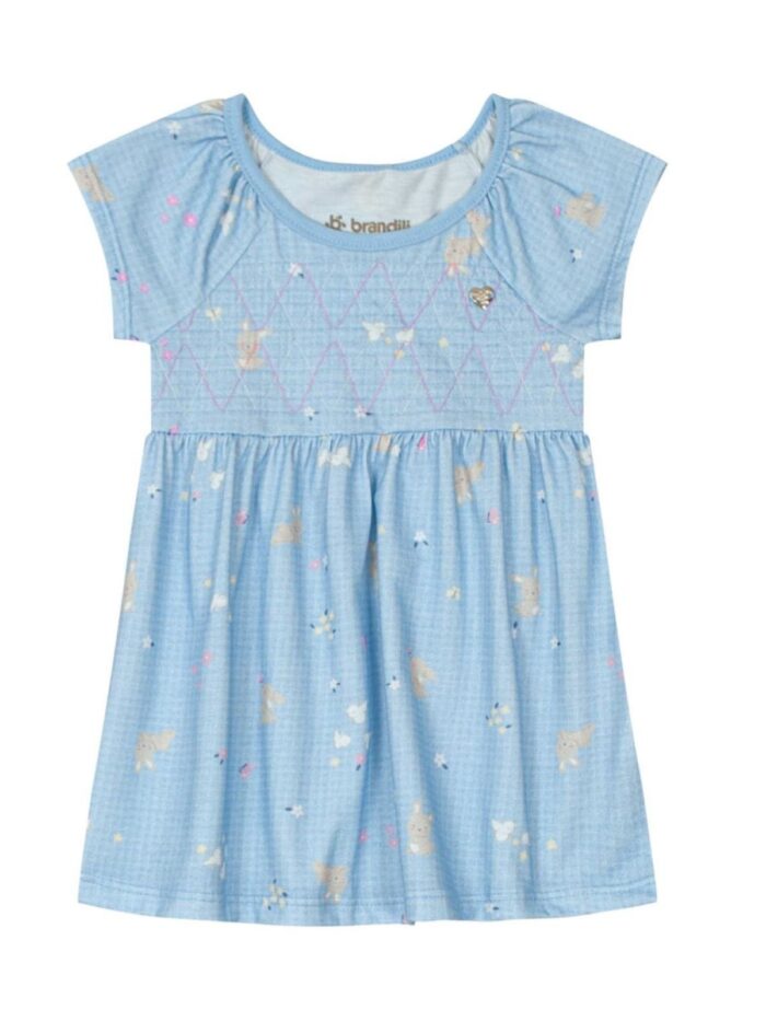 Vestido estampado Bebê menina de Malha Brandili Baby