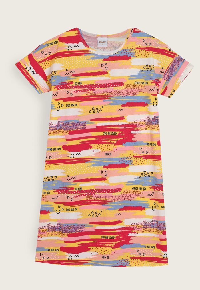 Vestido Infantil Elian Abstrato Amarelo