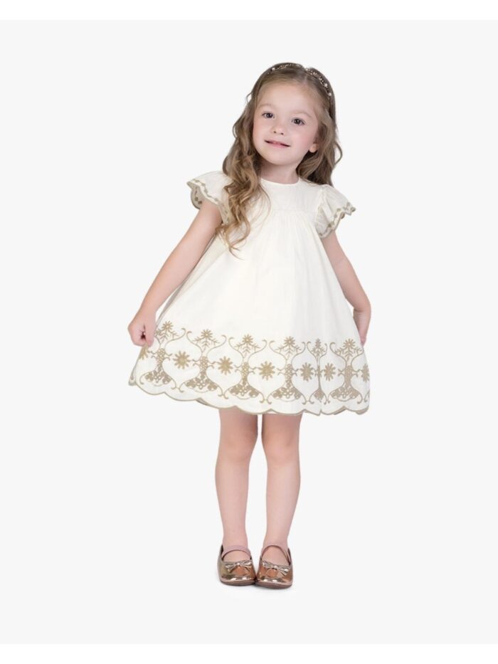 Vestido Infantil Menina Milon Off White