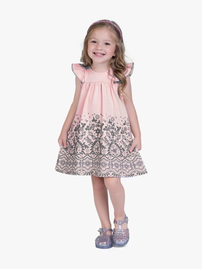 Vestido Infantil Menina Milon Rosa