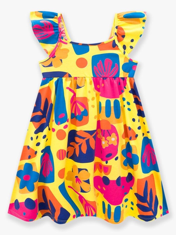 Vestido Meia Malha Infantil Menina Nanai Amarelo